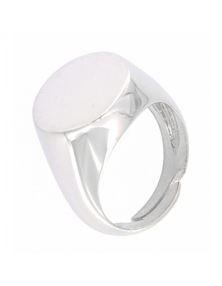 Anello Argento Dorato Chevalier Tondo 15MM [15559a1f]