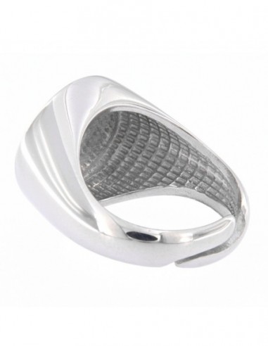 Anello Argento Dorato Chevalier Tondo 15MM [a7181c05]