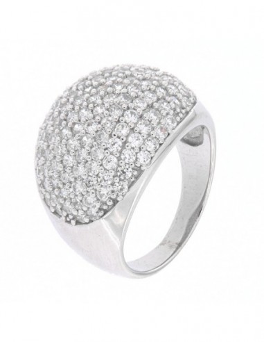 Anello Argento Rodiato Cabochon Pave Mara Venier [0b685a58]