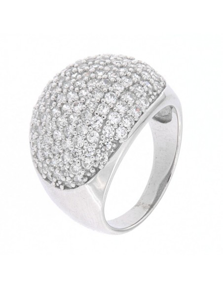 Anello Argento Rodiato Cabochon Pave Mara Venier [0b685a58]