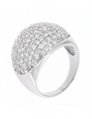 Anello Argento Rodiato Cabochon Pave Mara Venier [60d3e02e]