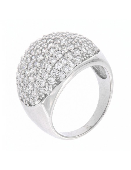 Anello Argento Rodiato Cabochon Pave Mara Venier [60d3e02e]