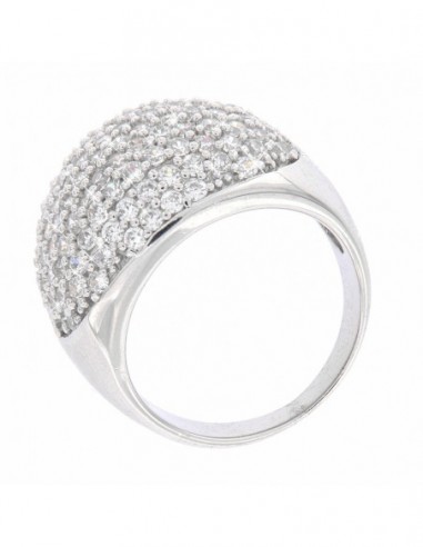 Anello Argento Rodiato Cabochon Pave Mara Venier [6583a730]