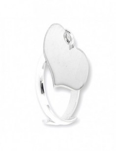 Anello Argento Rodiato Pendente Forma Di Cuore [d2f90494]