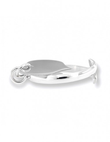 Anello Argento Rodiato Pendente Forma Di Cuore [f04300ed]