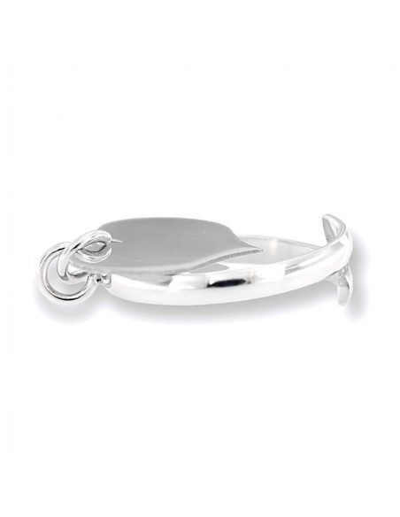 Anello Argento Rodiato Pendente Forma Di Cuore [f04300ed]