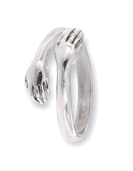 Anello Argento Rodiato Abbraccio [042f8ebb]