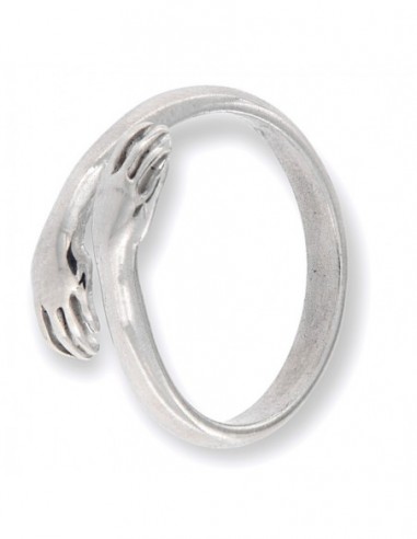 Anello Argento Rodiato Abbraccio [7433f2fa]
