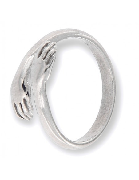 Anello Argento Rodiato Abbraccio [7433f2fa]