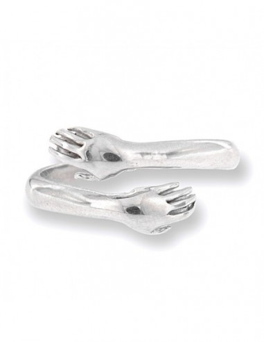 Anello Argento Rodiato Abbraccio [c67e74e0]