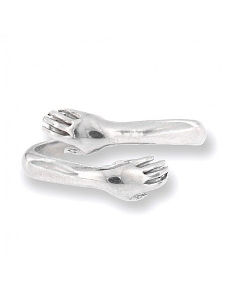 Anello Argento Rodiato Abbraccio [c67e74e0]