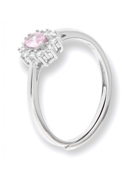 Anello Argento Rodiato Principessa Rosa 4x3MM [65d09881]