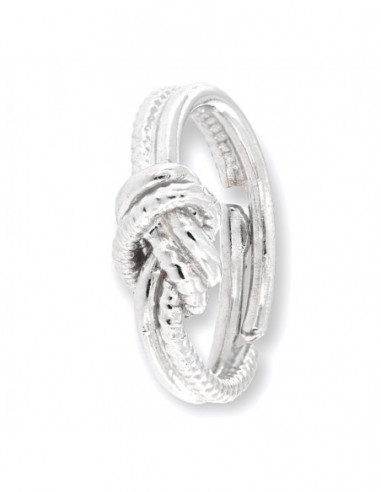 Anello Argento Rodiato Nodo Doppio [ba1cc6e6]