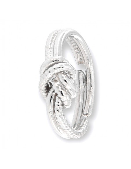 Anello Argento Rodiato Nodo Doppio [ba1cc6e6]