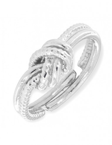 Anello Argento Rodiato Nodo Doppio [c3faa097]