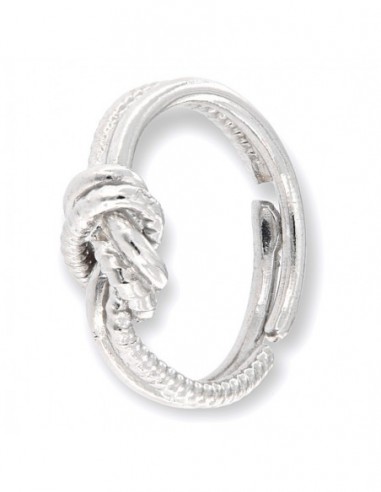 Anello Argento Rodiato Nodo Doppio [c6aae789]