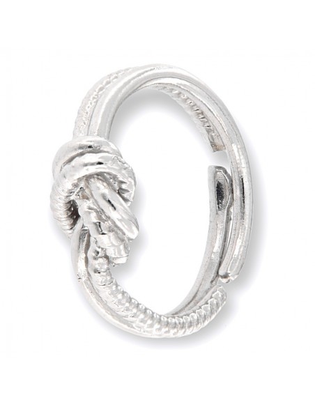 Anello Argento Rodiato Nodo Doppio [c6aae789]