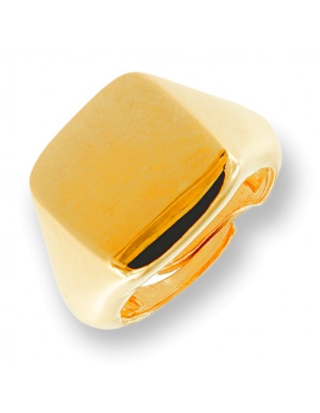 Anello Argento Dorato Chevalier Scudo Quadrato [72eca043]
