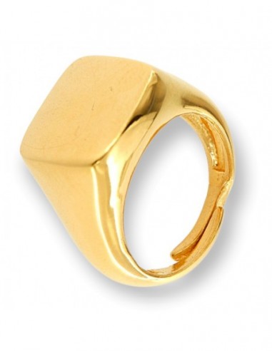 Anello Argento Dorato Chevalier Scudo Quadrato [c5f16147]