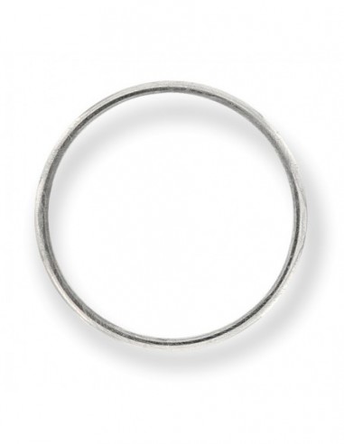 Anello Argento Rodiato Fascia Larga Incisa [d24af55d]