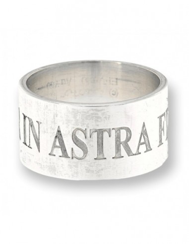 Anello Argento Rodiato Fascia Larga Incisa [65573459]