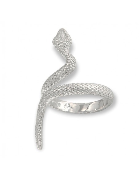 Anello Argento Rodiato Serpente Aggrovigliato [f69c5254]