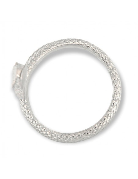 Anello Argento Rodiato Serpente Aggrovigliato [41819350]