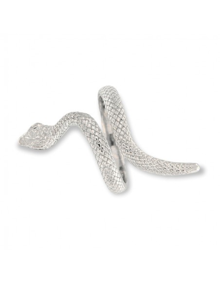 Anello Argento Rodiato Serpente Aggrovigliato [98a7d05d]