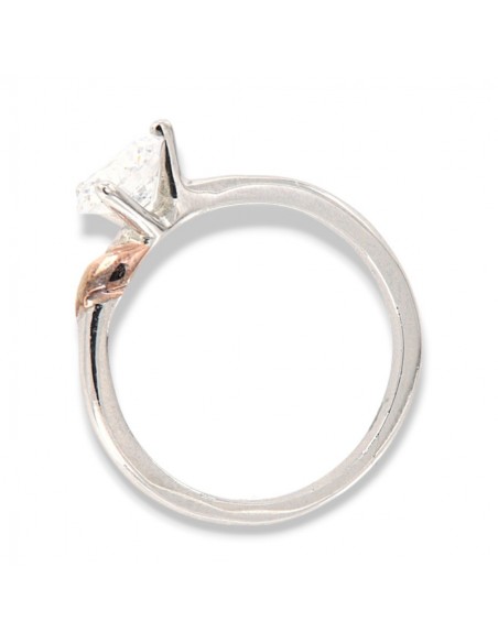 Anello Argento Rodiato Solitario Zircone Bianco [82102a3b]