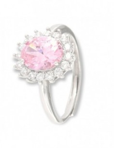 Anello Argento Rodiato Principessa Rosa 9x7MM [b5823446]