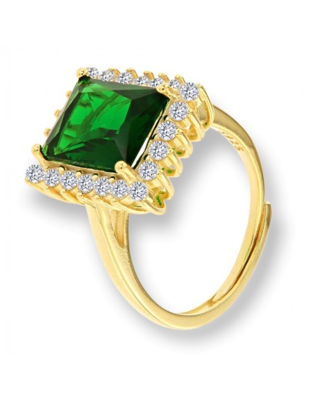 Anello Argento Rodiato Principessa Rettangolare [2fb448e8]