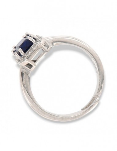 Anello Argento Rodiato Principessa Rett. Blu [74fbd3f1]