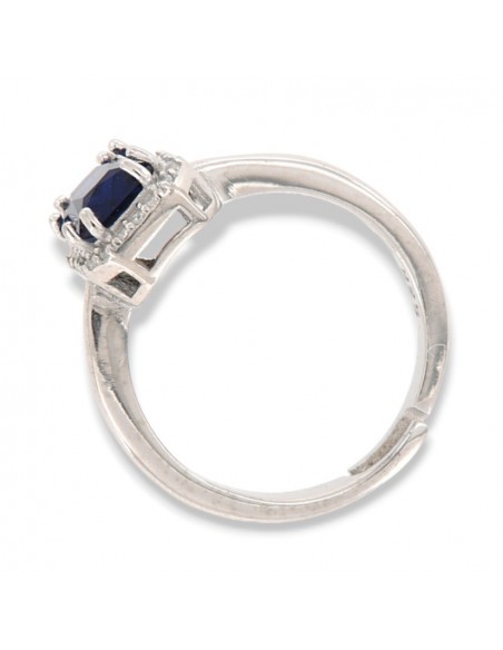 Anello Argento Rodiato Principessa Rett. Blu [74fbd3f1]