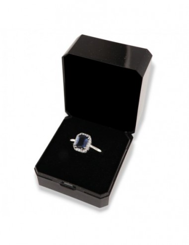 Anello Argento Rodiato Principessa Rett. Blu [1ac051f8]
