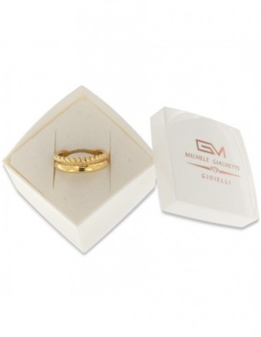 Anello Argento Dorato Gambo Aperto [9b674829]
