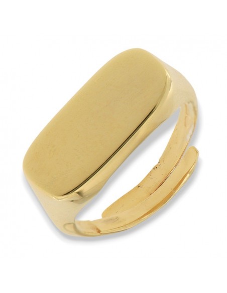 Anello Argento Dorato Chevalier Scudo Ovale [c0bd943b]