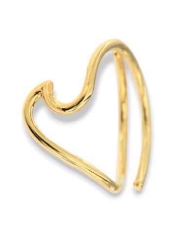 Anello Argento Dorato Onda Stilizzata [ab67f744]