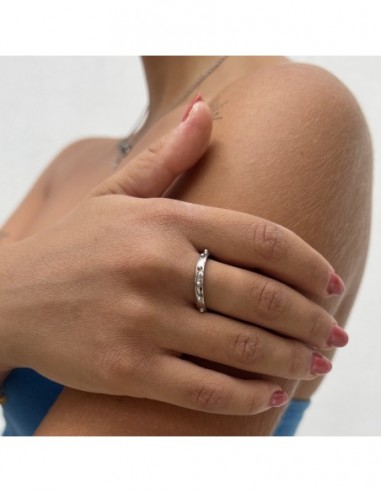 Anello Argento Rodiato Rosario [174b935c]