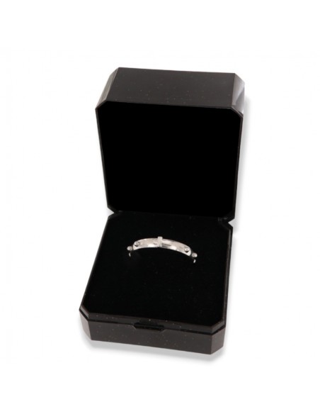 Anello Argento Rodiato Rosario [7c20564b]