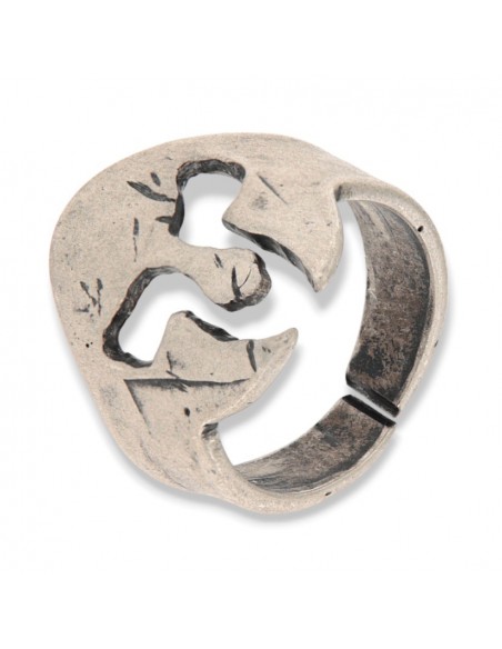 Anello Argento Rodiato Elmetto Spartani [1ca31003]