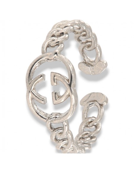 Anello Argento Rodiato Gambo Grumetta [abbed107]