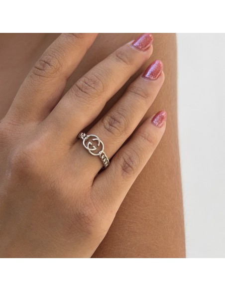 Anello Argento Rodiato Gambo Grumetta [2f2f5652]