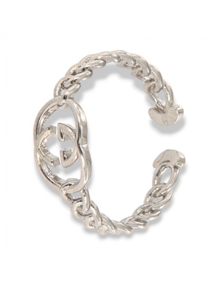 Anello Argento Rodiato Gambo Grumetta [9d62d048]