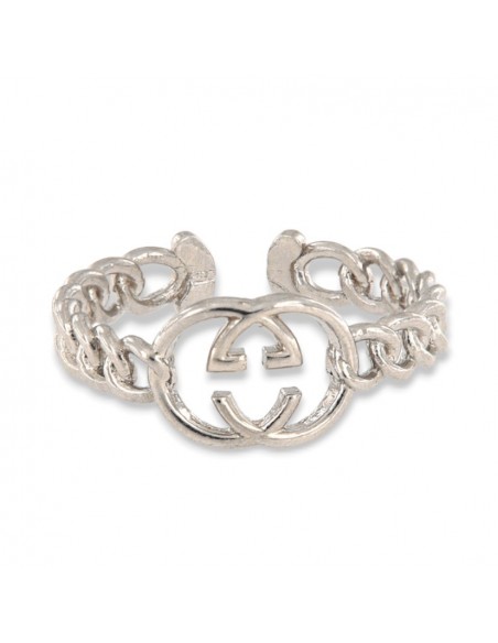 Anello Argento Rodiato Gambo Grumetta [f3595241]