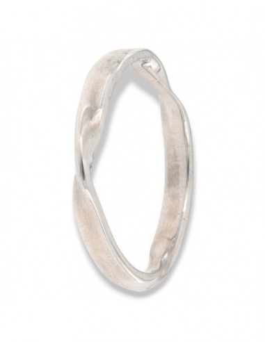 Anello Argento Rodiato Con Risvolto Intrecci [788f01f7]