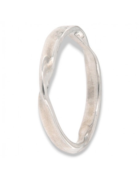 Anello Argento Rodiato Con Risvolto Intrecci [788f01f7]