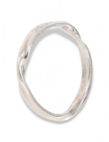 Anello Argento Rodiato Con Risvolto Intrecci [9530a09b]