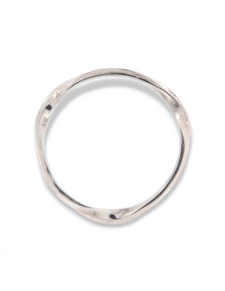 Anello Argento Rodiato Con Risvolto Intrecci [222d619f]