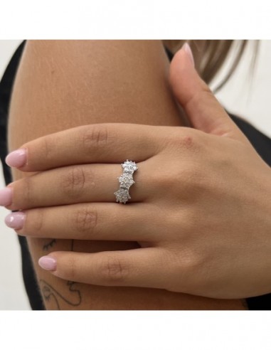 Anello Argento Rodiato Trilogy Gambo Regolabile [98b53b8e]
