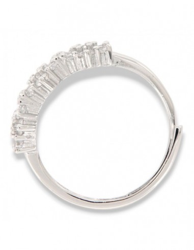 Anello Argento Rodiato Trilogy Gambo Regolabile [9de57c90]